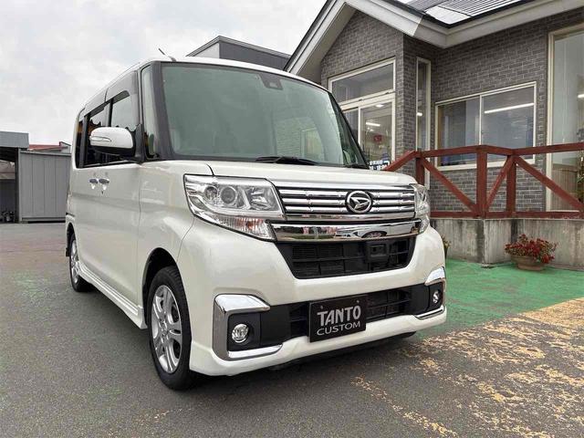 タント カスタムＸ　ＳＡＩＩ　４ＷＤ　ＥＴＣ　バックカメラ　両側スライド・片側電動　ＴＶ　クリアランスソナー　衝突被害軽減システム　ＬＥＤヘッドランプ　スマートキー　アイドリングストップ　電動格納ミラー　ベンチシート　ＣＶＴ（13枚目）