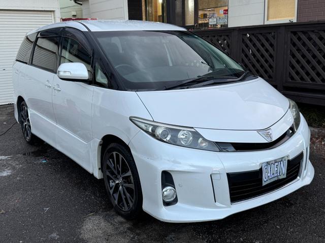 エスティマ アエラス　禁煙　両側パワスラ　Ｄレコ　Ｂｌｕｅｔｏｏｔｈ　ナビ　フルセグ　Ｂカメ　ＥＴＣ　フリップダウンモニター　ＨＩＤ　フォグ　コーナーセンサー　ステアスイッチ　スマキー×２　Ａライト　Ｄバイザー　１８ＡＷ（37枚目）