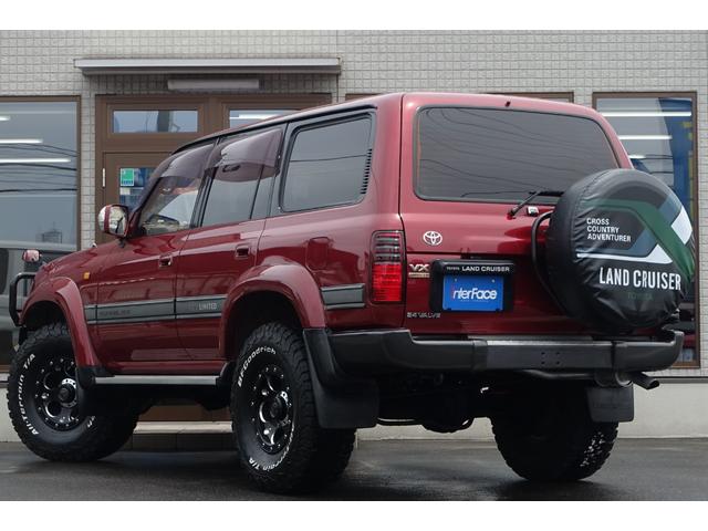 ランドクルーザー８０ ディーゼルターボ後期型ＶＸリミテッド新品ＡＲＢ製バンパー　新品３インチリフトアップ新品インナーブラックヘッドライト新品オレンジコーナーレンズ新品ＬＥＤテールレンズ新品ＢＦグッドリッジオールテレーンタイヤクリムソンオプションビードロック付きデーモン（9枚目）