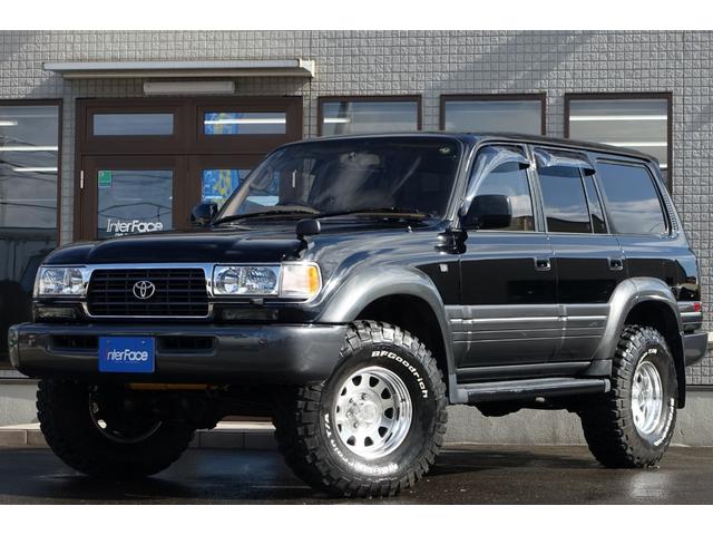 ランドクルーザー80 限定生産台数500台特別仕様車VXリミテッドLパッケージ 3インチリフトアップBFグッドリッジマッドタイヤクリスタルヘッドライトUSコーナーレンズスモークLEDテールガナドールマフラーGD4ソレックスヒッチメンバー社外ナビTVバイパーエンジンスターター(2枚目)