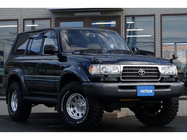 ランドクルーザー80 限定生産台数500台特別仕様車VXリミテッドLパッケージ 3インチリフトアップBFグッドリッジマッドタイヤクリスタルヘッドライトUSコーナーレンズスモークLEDテールガナドールマフラーGD4ソレックスヒッチメンバー社外ナビTVバイパーエンジンスターター(5枚目)