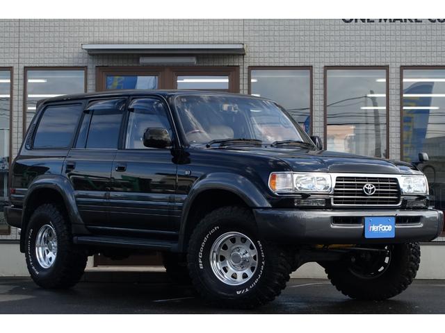 ランドクルーザー80 限定生産台数500台特別仕様車VXリミテッドLパッケージ 3インチリフトアップBFグッドリッジマッドタイヤクリスタルヘッドライトUSコーナーレンズスモークLEDテールガナドールマフラーGD4ソレックスヒッチメンバー社外ナビTVバイパーエンジンスターター(6枚目)