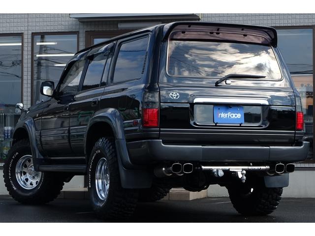 ランドクルーザー80 限定生産台数500台特別仕様車VXリミテッドLパッケージ 3インチリフトアップBFグッドリッジマッドタイヤクリスタルヘッドライトUSコーナーレンズスモークLEDテールガナドールマフラーGD4ソレックスヒッチメンバー社外ナビTVバイパーエンジンスターター(10枚目)