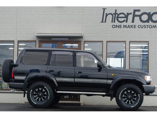 ランドクルーザー８０ 最終型ＶＸＬＴＤディーゼルターボ純黒新品３インチリフトアップ　新品ランチョショックアブソーバー新品クリムソン１７インチモンスターホイール新品ＢＦグッドリッジＡＴタイヤ３１５／７５Ｒ１６新品クリスタルヘッドライト新品ＬＥＤテール新品クリスタルオレンジウインカー（7枚目）