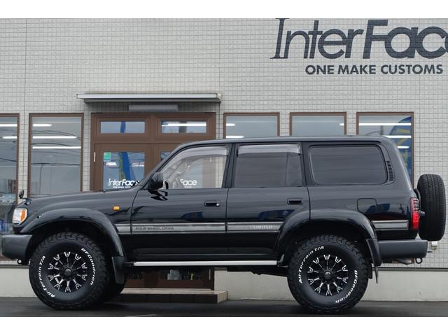 ランドクルーザー８０ 最終型ＶＸＬＴＤディーゼルターボ純黒新品３インチリフトアップ　新品ランチョショックアブソーバー新品クリムソン１７インチモンスターホイール新品ＢＦグッドリッジＡＴタイヤ３１５／７５Ｒ１６新品クリスタルヘッドライト新品ＬＥＤテール新品クリスタルオレンジウインカー（8枚目）