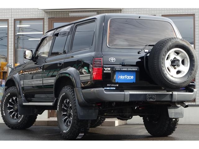 ランドクルーザー８０ 最終型ＶＸＬＴＤディーゼルターボ純黒新品３インチリフトアップ　新品ランチョショックアブソーバー新品クリムソン１７インチモンスターホイール新品ＢＦグッドリッジＡＴタイヤ３１５／７５Ｒ１６新品クリスタルヘッドライト新品ＬＥＤテール新品クリスタルオレンジウインカー（9枚目）