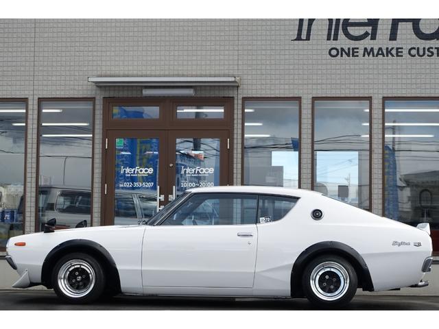 スカイライン 2000GT-X L2.8EGソレックス44タコ足デュアルM 後期型GC111ケンメリ5速マニュアルSSRスピードスター14インチAWクーラーパワステ付きLEDヘッドランプBluetooth接続ナビTV(8枚目)