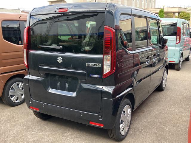 スペーシア ハイブリッドＧ　４ＷＤ　届け出済み未使用車　両側スライドドア　クリアランスソナー　衝突被害軽減システム　オートライト　ＬＥＤヘッドランプ　スマートキー　アイドリングストップ　電動格納ミラー　シートヒーター（15枚目）