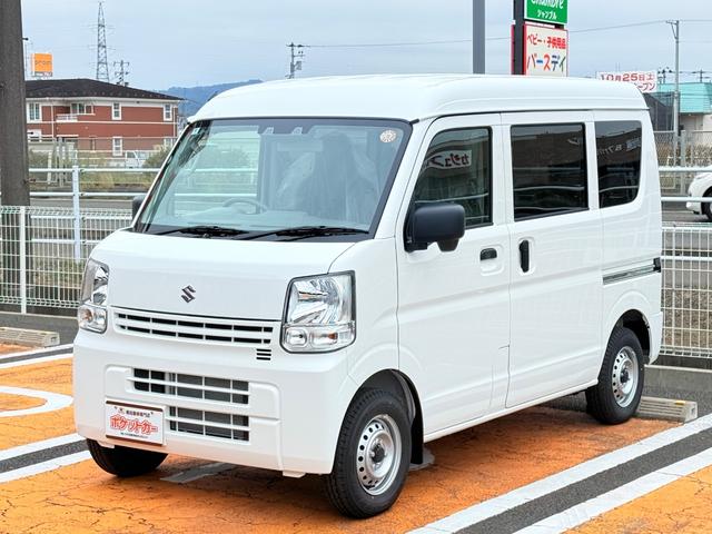 エブリイ ＰＡリミテッド　４ＷＤ　両側スライドドア　クリアランスソナー　レーンアシスト　衝突被害軽減システム　キーレスエントリー　アイドリングストップ　ＣＶＴ　盗難防止システム　ＡＢＳ　ＥＳＣ　衝突安全ボディ　エアコン（19枚目）