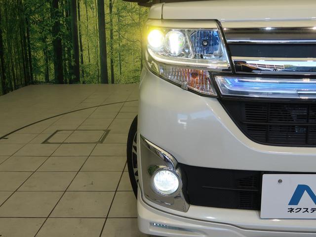 カスタムRS トップエディションSA ターボ 純正SDナビ 両側電動スライドドア 禁煙車 衝突被害軽減装置 バックカメラ ETC フルセグ スマートキー LEDヘッド オートライト オートエアコン 純正15インチアルミ 革巻きステアリング(14枚目)