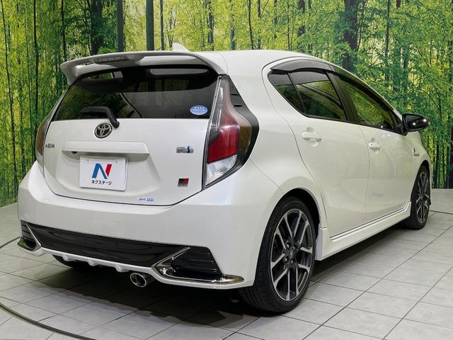 アクア G GRスポーツ・17インチパッケージ ナビ バックカメラ 寒冷地仕様 プリクラッシュセーフティ 禁煙車 ハーフレザーシート スマートキー LEDヘッド クルコン オートハイビーム オートライト オートエアコン 純正17インチアルミ(17枚目)