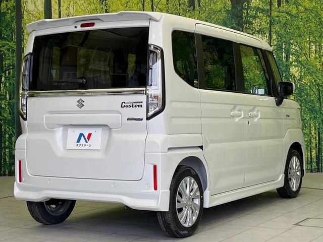 スペーシアカスタム ハイブリッドＧＳ　届出済未使用車　電動スライドドア　セーフティサポート　レーダークルーズ　シートヒーター　スマートキー　ＬＥＤヘッド　オートハイビーム　車線逸脱警報　誤発進抑制機能　発進お知らせ機能　オートライト（17枚目）