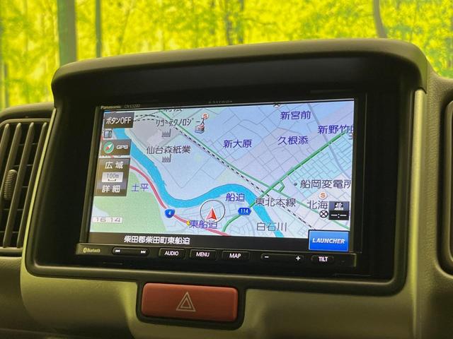 エブリイ ＰＣリミテッド　ＳＤナビ　バックカメラ　衝突軽減　禁煙車　コーナーセンサー　オートハイビーム　車線逸脱警報　誤発進抑制機能　先行車発進お知らせ機能　オートライト　Ｂｌｕｅｔｏｏｔｈ接続　ＣＤ　電動格納ミラー　盗難防止（35枚目）