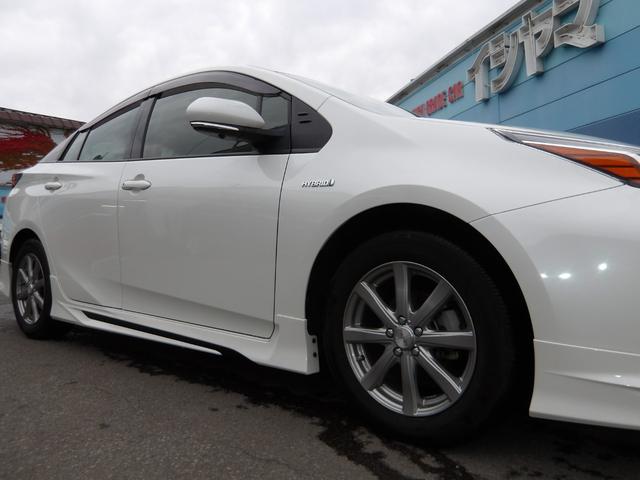 プリウス S 4WD モデリスタフルエアロ 寒冷地仕様 トヨタセーフティセンス 社外SDナビ バックモニター 地デジTV Bluetooth&USBオーディオ エンジンスターター ホイール組スタッドレス有(71枚目)