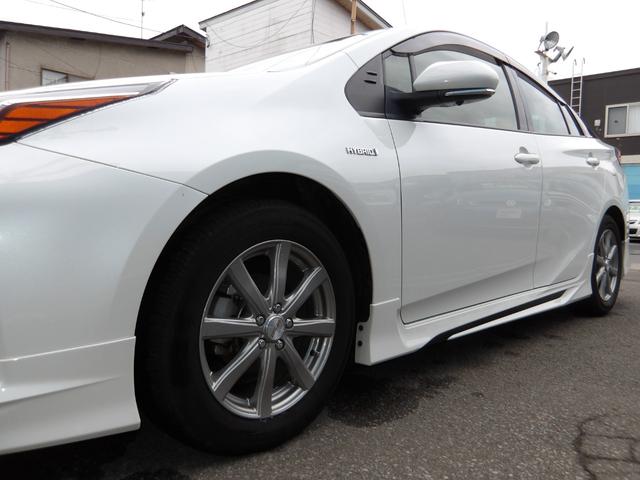 プリウス S 4WD モデリスタフルエアロ 寒冷地仕様 トヨタセーフティセンス 社外SDナビ バックモニター 地デジTV Bluetooth&USBオーディオ エンジンスターター ホイール組スタッドレス有(74枚目)