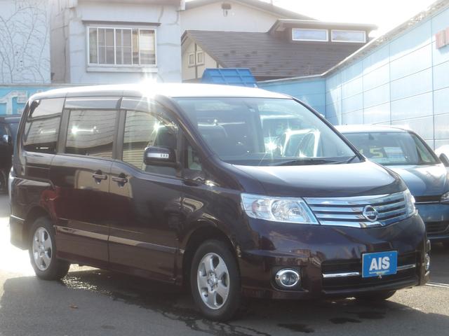 セレナ ハイウェイスター 4WD ワンオーナー車 8人乗 純正HDDナビ&後席用フリップダウンモニター バックモニター サイドブラインドモニター 両側パワースライドドア(2枚目)