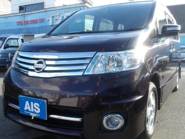 セレナ ハイウェイスター 4WD ワンオーナー車 8人乗 純正HDDナビ&後席用フリップダウンモニター バックモニター サイドブラインドモニター 両側パワースライドドア(5枚目)