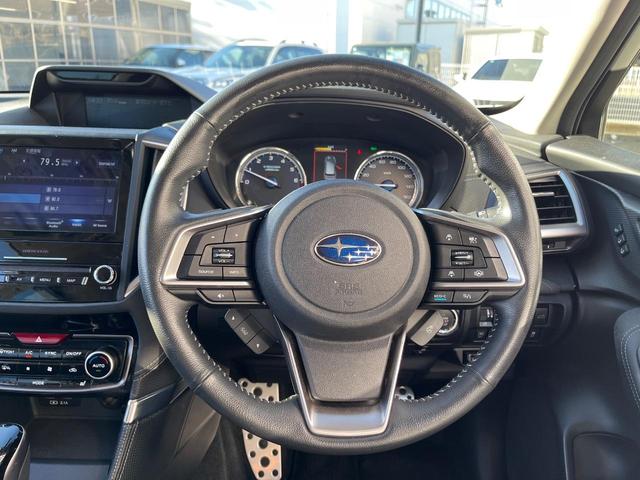 フォレスター アドバンス 4WD 衝突被害軽減システム 禁煙車 レーダークルーズ 純正8型ナビ フロント・サイド・バックカメラ 電動リアゲート レザーシート 全席シートヒーター ドラレコ コーナーセンサー LEDヘッド(11枚目)
