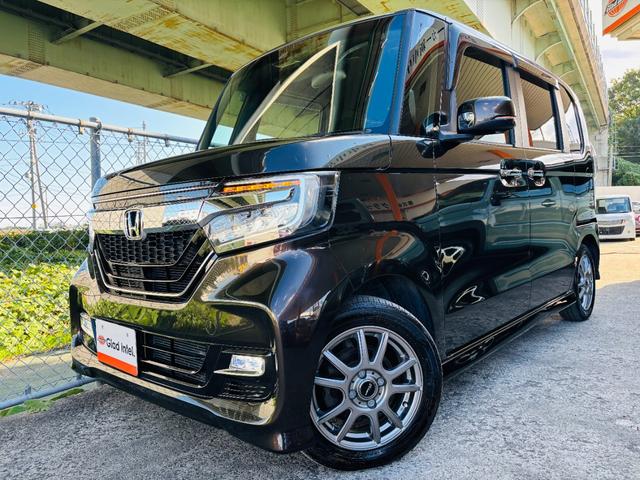 Ｎ－ＢＯＸカスタム Ｇ・Ｌターボホンダセンシング　ターボ車／純正９インチ大型ナビＴＶ／両側パワースライドドア／ＥＴＣ／クルーズコントロール／バックカメラ／衝突軽減ブレーキ／キープレーンアシスト／ハーフレザーシート／ＬＥＤヘッドライト／社外１４ＡＷ（7枚目）