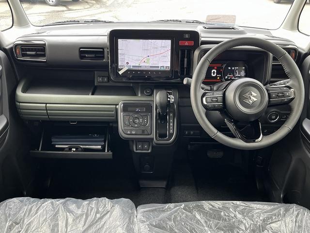 スペーシアギア ハイブリッドＸＺ　ターボ　届出済未使用車　４ＷＤ　スズキコネクトナビ【アラウンドビューモニター】両側電動スライドドア　ルーフレール　レーダークルコン　衝突軽減サポート　レーンアシスト　コーナーセンサー　ステアヒーター（7枚目）