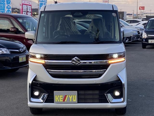 スペーシアカスタム ハイブリッドGS 届け出済み未使用車 新品ナビ取り付け 両側スライドドア/助手席側電動 フロント両席シートヒーター コーナーセンサー レーダークルーズコントロール レーンアシスト オートLEDライト&オートハイビーム 【CD DVD フルセグTV】(12枚目)