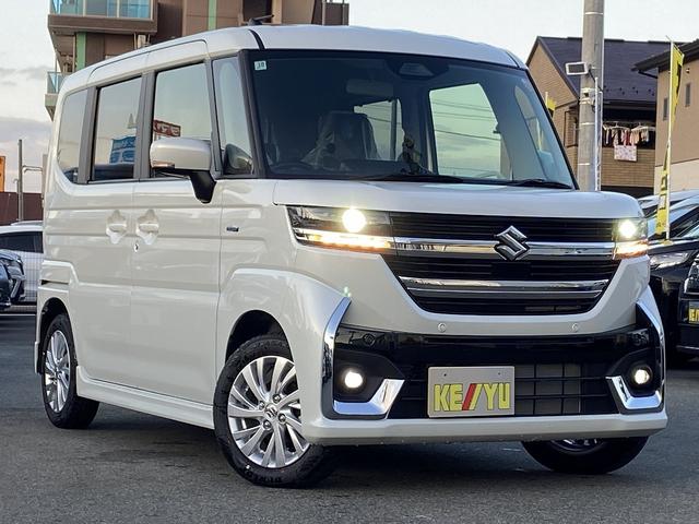 スペーシアカスタム ハイブリッドGS 届け出済み未使用車 新品ナビ取り付け 両側スライドドア/助手席側電動 フロント両席シートヒーター コーナーセンサー レーダークルーズコントロール レーンアシスト オートLEDライト&オートハイビーム 【CD DVD フルセグTV】(13枚目)