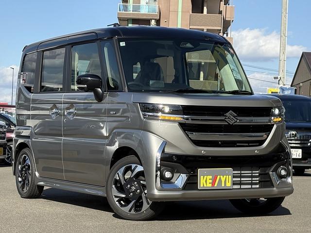 スペーシアカスタム ハイブリッドXSターボ 届け出済み未使用車 コーナーセンサー 全方位カメラ付き9インチディスプレイオーディオ【フルセグTV Bluetooth】 ハーフレザーシート&シートヒーター レーンアシスト レーダークルーズコントロール ステアリングヒーター 保証書(14枚目)