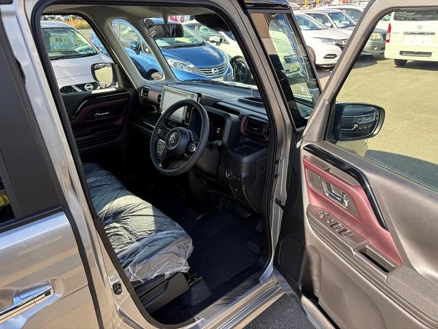 スペーシアカスタム ハイブリッドXSターボ 届け出済み未使用車 コーナーセンサー 全方位カメラ付き9インチディスプレイオーディオ【フルセグTV Bluetooth】 ハーフレザーシート&シートヒーター レーンアシスト レーダークルーズコントロール ステアリングヒーター 保証書(19枚目)