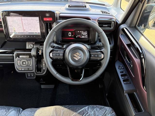 スペーシアカスタム ハイブリッドXSターボ 届け出済み未使用車 コーナーセンサー 全方位カメラ付き9インチディスプレイオーディオ【フルセグTV Bluetooth】 ハーフレザーシート&シートヒーター レーンアシスト レーダークルーズコントロール ステアリングヒーター 保証書(29枚目)