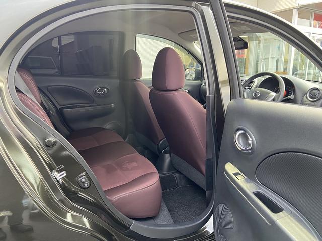 マーチ Ｇ　禁煙車　【有料オプションカラー】チタニウムカーキ　衝突被害軽減装置　レーンアシスト　オートライト＆ＬＥＤヘッドライト　アイドリングストップ　横滑り防止装置　スマートキー＆プッシュスタート　純正１４インチアルミホイール　ＣＤオーディオ＆ＡＵＸ　記録簿（17枚目）