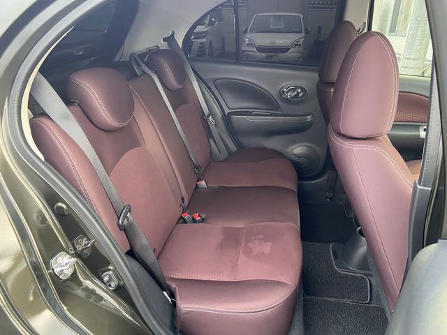 マーチ Ｇ　禁煙車　【有料オプションカラー】チタニウムカーキ　衝突被害軽減装置　レーンアシスト　オートライト＆ＬＥＤヘッドライト　アイドリングストップ　横滑り防止装置　スマートキー＆プッシュスタート　純正１４インチアルミホイール　ＣＤオーディオ＆ＡＵＸ　記録簿（18枚目）