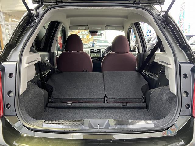 マーチ Ｇ　禁煙車　【有料オプションカラー】チタニウムカーキ　衝突被害軽減装置　レーンアシスト　オートライト＆ＬＥＤヘッドライト　アイドリングストップ　横滑り防止装置　スマートキー＆プッシュスタート　純正１４インチアルミホイール　ＣＤオーディオ＆ＡＵＸ　記録簿（21枚目）