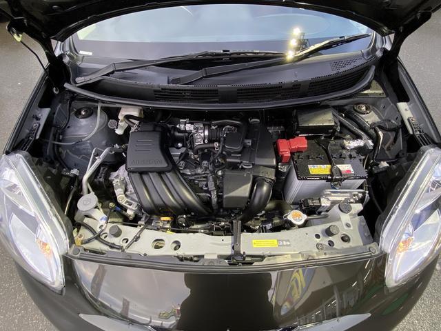 マーチ Ｇ　禁煙車　【有料オプションカラー】チタニウムカーキ　衝突被害軽減装置　レーンアシスト　オートライト＆ＬＥＤヘッドライト　アイドリングストップ　横滑り防止装置　スマートキー＆プッシュスタート　純正１４インチアルミホイール　ＣＤオーディオ＆ＡＵＸ　記録簿（48枚目）