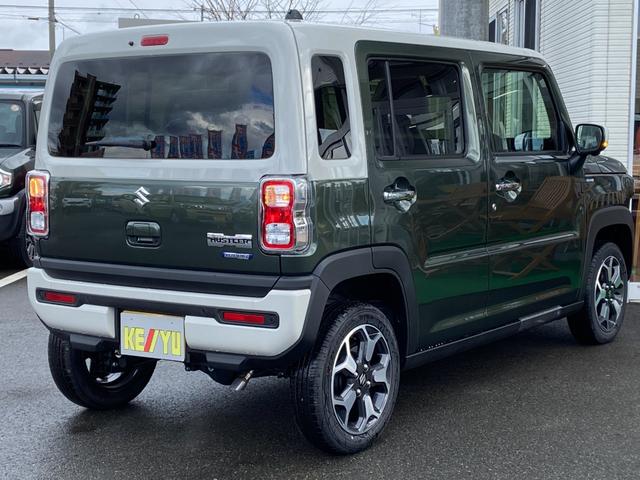 ハスラー ハイブリッドＸターボ　届出済未使用車　４ＷＤ　届出済未使用車　アラウンドビューモニター　シートヒーター　衝突被害軽減装置　レーンアシスト　コーナーセンサー　レーダークルーズコントロール　純正９インチナビ【ＣＤ　ＤＶＤ　フルセグＴＶ　Ｂｌｕｅｔｏｏｔｈ】　ターボ（4枚目）