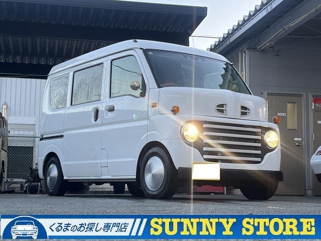 エブリイ PC ルートライダー仕様 1オーナー 記録簿有 ナビ バックカメラ パートタイム4WD 車線逸脱警報 コーナーセンサー アイドルストップ 横滑り防止 デュアルカメラブレーキサポート フルセグテレビ(3枚目)