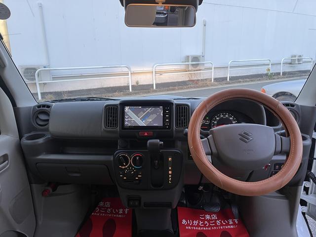 エブリイ PC ルートライダー仕様 1オーナー 記録簿有 ナビ バックカメラ パートタイム4WD 車線逸脱警報 コーナーセンサー アイドルストップ 横滑り防止 デュアルカメラブレーキサポート フルセグテレビ(21枚目)