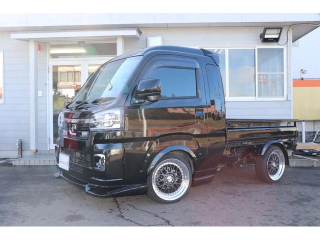 ハイゼットトラック エクストラ エクストラ 4WD エアコン パワステ 車高調 16インチアルミ エアロ付 ナビ Bカメラ ETC シートカバー(3枚目)