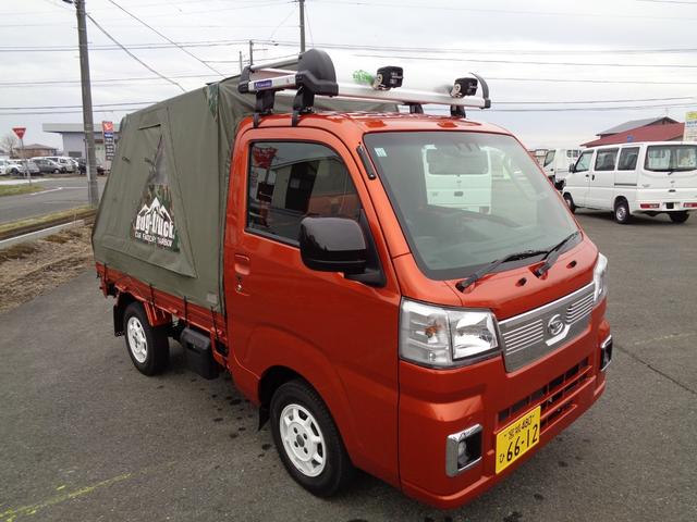 ハイゼットトラック エクストラＳＡＩＩＩｔ　４ＷＤ／オートマ／衝突被害軽減ブレーキ／プッシュスタート／テントキット／リアスライドガラス／Ｂｕｇ－ｔｒｕｃｋ　Ｅｘｔｒａ．／社外ナビ／Ｂカメラ／ＥＴＣ／ＥＮＫＥＩアルミホイール／ＰＩＶＯＴスロコン／（17枚目）