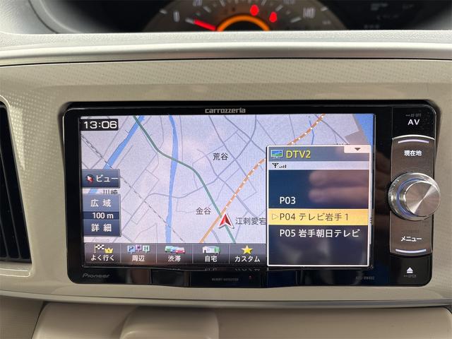 ムーヴキャンバス Ｘ　ＳＡＩＩＩ　４ＷＤ　ＥＴＣ　バックカメラ　両側電動スライドドア　ナビ　ＴＶ　衝突被害軽減システム　オートマチックハイビーム　スマートキー　アイドリングストップ　電動格納ミラー　ベンチシート　ＣＶＴ（2枚目）