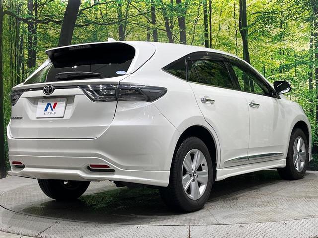 ハリアー エレガンス 純正フルエアロ 黒内装 純正ナビ フルセグ バックカメラ LEDヘッド オートライト スマートキー アイドリングストップ 黒合皮ファブリックシート パワーシート ウッド革コンビステアリング ETC(17枚目)