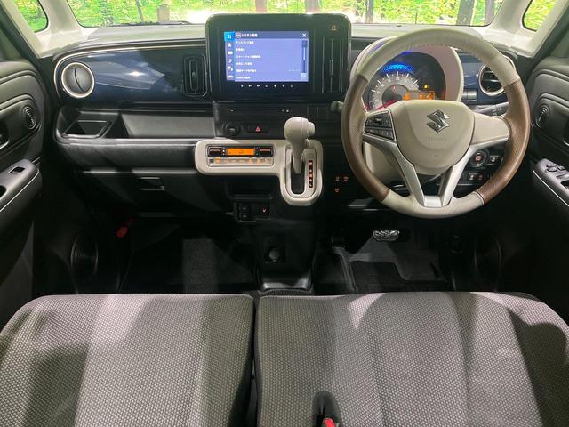 ワゴンＲスマイル ハイブリッドＳ　２トーンルーフパッケージ装着車　純正９型ナビ　全周囲カメラ　１オーナー　セーフティサポート　両側電動スライド　アイドリングストップ　シートヒーター　スマートキー　オートエアコン　シートリフター　電動格納ドアミラー　誤発進抑制機能（2枚目）