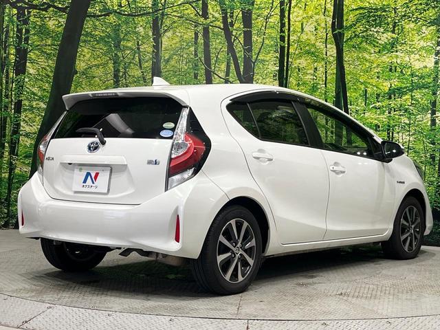 アクア Ｇソフトレザーセレクション　後期　純正ナビ　フルセグ　バックカメラ　セーフティセンス　ＬＥＤヘッドライト　オートライト　シートヒーター　スマートキー　オプション１５インチアルミ　クルーズコントロール　ナノイー付オートエアコン（17枚目）