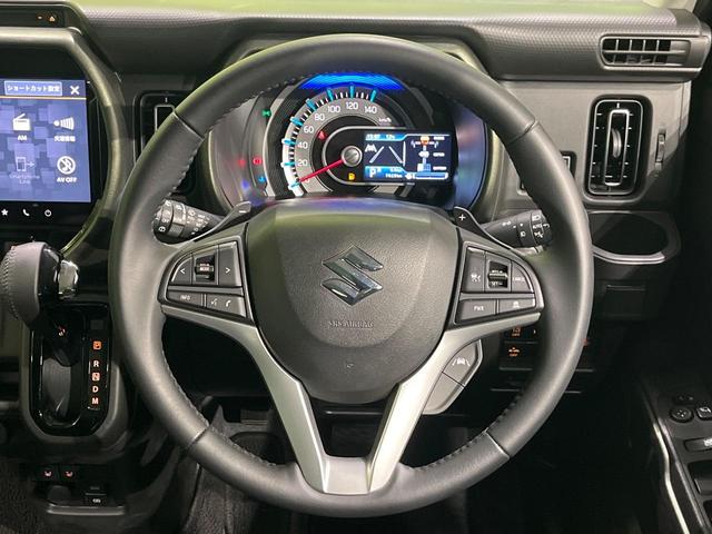 ハスラー タフワイルドターボ　純正９型ナビ　全周囲カメラ　セーフティサポート　アダプティブクルーズ　リアパーキングセンサー　ＬＥＤヘッド　オートライト　シートヒーター　スマートキー　ルーフレール　革巻きステアリング　パドルシフト（11枚目）