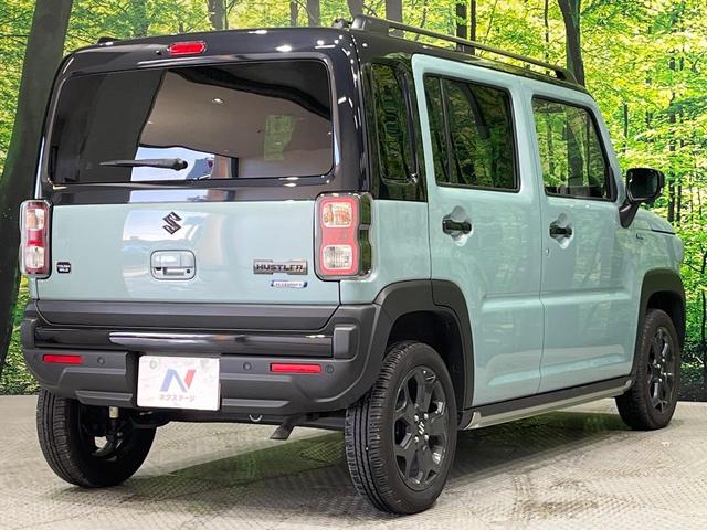 ハスラー タフワイルドターボ　純正９型ナビ　全周囲カメラ　セーフティサポート　アダプティブクルーズ　リアパーキングセンサー　ＬＥＤヘッド　オートライト　シートヒーター　スマートキー　ルーフレール　革巻きステアリング　パドルシフト（17枚目）