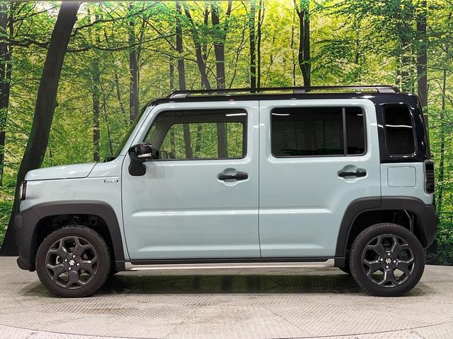 ハスラー タフワイルドターボ　純正９型ナビ　全周囲カメラ　セーフティサポート　アダプティブクルーズ　リアパーキングセンサー　ＬＥＤヘッド　オートライト　シートヒーター　スマートキー　ルーフレール　革巻きステアリング　パドルシフト（49枚目）
