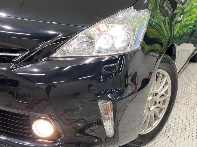 プリウスアルファ G チューン ブラック 7人乗 BIGX9型ナビ 後席モニター バックカメラ クルーズコントロール LEDヘッドライト オートライト スマートキー ドラレコ ETC コーナーセンサー 革巻きステアリング ステアリングスイッチ(13枚目)