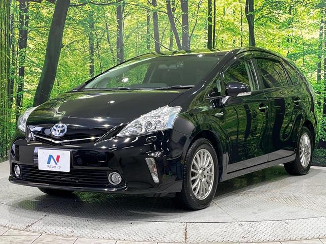 プリウスアルファ G チューン ブラック 7人乗 BIGX9型ナビ 後席モニター バックカメラ クルーズコントロール LEDヘッドライト オートライト スマートキー ドラレコ ETC コーナーセンサー 革巻きステアリング ステアリングスイッチ(52枚目)