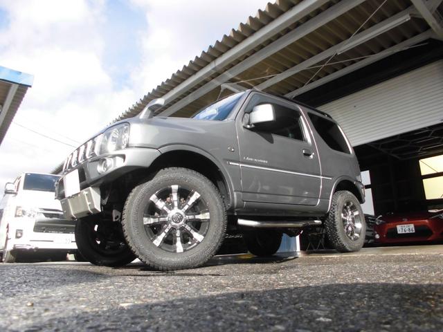 ジムニー ワイルドウインド 社外ナビ&フルセグテレビ&DVD&Bluetooth ETC シートヒーター 2インチリフトアップ 社外アルミホイール 社外マフラー 前後ショートバンパー 社外ヘッドライト LEDテール キーレス(3枚目)