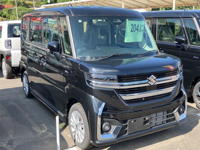 スペーシアカスタム ハイブリッドＧＳ　４ＷＤ　全周囲カメラ　両側スライド・片側電動　ナビ　ＴＶ　クリアランスソナー　オートクルーズコントロール　衝突被害軽減システム　ＬＥＤヘッドランプ　スマートキー　アイドリングストップ　電動格納ミラー（2枚目）