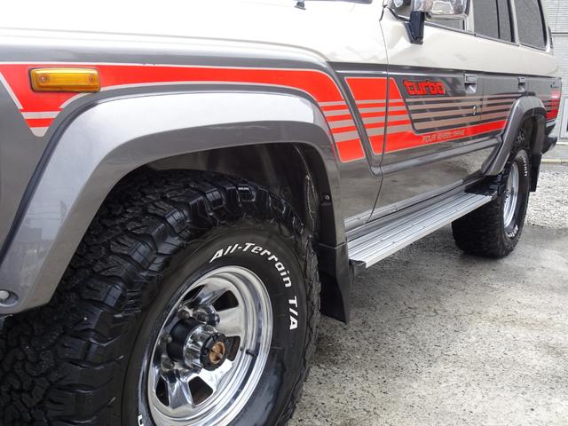 ランドクルーザー６０ ＶＸ　後期型ディーゼルターボオートマＢＦグッドリッチタイヤ純正メッキホイール純正デカール純正メッキバンパーメッキフックサンルーフオリジナルデカール茶内装予防整備済（70枚目）
